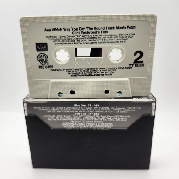 Any Which Way You Can Soundtrack Cassette 1980 WB W5 3499 Clint Eastwood - Picture 2 of 3